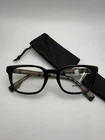New Burberry Eyeglasses 2335 3773 53-21 Black Frames With Plaid Design Temples. Price: $84.99.