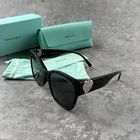 New In Box - Tiffany Black Square Sunglasses Elegant Women's Shades. Price: $27.89.