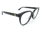 Gucci GG0329O Eyeglasses Frames 001 Gloss Black 53 18-145 Gold Italy M774 Pre-owned. Price: $129.11.