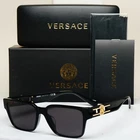 Versace Sunglasses Black Gold Medusa Square Mod 3346-F GB1 55MM Pre-owned. Price: $177.24.