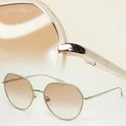 Chanel Sunglasses Silver Brown Gradient Metal Square 4251-J C.124/13 55MM Pre-owned. Price: $266.56.