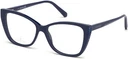 Swarovski 090 Blue Eyeglasses Frames 53-15-140 Stones Big Cat SK5290 New. Price: $139.60.