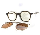 Oliver Peoples Gio PONTI-5 Eyeglasses Clip-on Sunglass Crystal Dark Green W/case New. Price: $525.00.