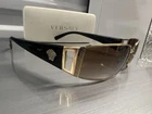 Versace MOD.2021 100213 Gold Black Rectangular Eyeglasses Frame 60-15-130 Pre-owned. Price: $304.00.