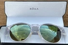 Roka Oslo 2.0 Sunglasses Clear Frame Dark Amber Lens Polarized Ex Pre-owned. Price: $114.99.