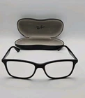 Ray-ban Rb 7047 2000 Black Square Eyeglass Frames 56-17-145 Full Rim W/hard Case Pre-owned. Price: $37.99.