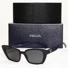 Prada Sunglasses Black Blue Square Fashion PR01YV Vpr 08V-1O1 53MM Pre-owned. Price: $177.34.