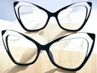 Classic Vintage 60S Retro Cat Eye Style Clear Lens Glasses Funky White Frame New. Price: $13.94.