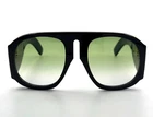 Gucci GG0152S Sunglasses 002 Black / Green Lens 57MM New. Price: $399.00.