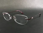 Pure Airlock Eyeglasses Frames Embrace 202 604 Burgundy Titanium 49-18-140 New. Price: $99.99.