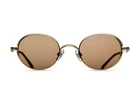 New Matsuda M3016 Bg Oval Brushed Gold/brown 47 Mm Men's Sunglasses Frame. Price: $499.50.