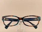 Coach Eyeglasses Frame Hc 6078 5337 Teal Confetti Tortoise Full Rim 52-16-135 Pre-owned. Price: $28.87.