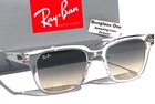 Ray Ban Transparent Clear Frame Gradient Grey Lens Sunglass Rb 4323 6447/32 New. Price: $138.88.