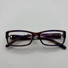 Tory Burch Eyeglasses Ty 2024 1079 Purple Brown Horn Rectangular Frame 53-15 135 New. Price: $67.49.