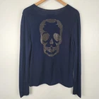 Zadig & Voltaire Women Navy Blue Long Sleeve Sweater Skull Studded Size Large Pre-owned. Price: $44.99.