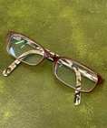 Zeiss Brown White Reading Glasses Rectangular Frame Only Marble Tortoise Nice Pre-owned. Price: $29.00.