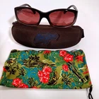 Maui Jim Punchbowl Mj 219-01 Chocolate Fade Sunglasses Rose Lens Italy 54-17-135 Pre-owned. Price: $99.99.