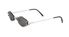 New Cartier Rimless Sunglasses T8100359 Platinum Frame Grey Lens France 48MM. Price: $1799.99.