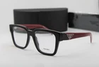 New Prada Vpr 08Z 11F-1O1 Black Red Marble Authentic Eyeglasses 54-18. Price: $277.98.