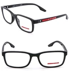 Prada Linea Rossa Eyewear Black Rubber Optical Eyeglasses 55 Mm PS09OV New. Price: $181.50.