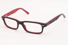 New Ray-ban Rb 1535 3573 Black Red Authentic Designer Eyeglasses 48-16. Price: $100.63.