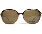 Easyclip Eyeglasses Frames EC148 10 Brown Clear Gold On Lenses 54-16-130 New. Price: $74.97.