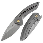 Kansept Knives Odd 21 Frame Lock Damascus Folding Blade Gray Handle - K1077A2 New. Price: $199.89.