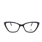 Womens Seraphin Black Silver Starlight Cat Eyeglasses Frames 54-17-140 Japan New. Price: $149.95.