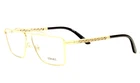 New Versace Eyeglasses Mod. 1295 1002 57-13 145 Shiny Gold Frames W/ Greek Motif. Price: $579.98.