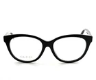 Gucci GG0211OA Eyeglasses 001 Black/clear Lens 53MM New. Price: $399.00.