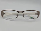 Lacoste LA12239 Gd 52-17-130 Titanium Half Rim Eyeglasse Frames Only Gold White Pre-owned. Price: $30.00.