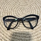 Prada Vpr 29R Black Full Rim Rectangular Plastic Frames 54-17 140 1AB-1O1 New. Price: $45.99.