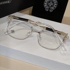 Chrome Style Heart/s Glasses Unisex Eyewear 61-15-139 Clear Silver Frame +case New. Price: $29.24.