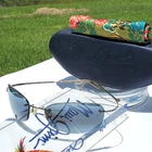 Rare Maui Jim "kapalua" 502-02 Gunmetal Pure Titanium Frames/rimless Gray Lenses Pre-owned. Price: $324.99.