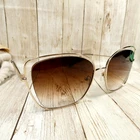 Zenni Gold Metal Brown Cat Sunglasses Eyeglasses Frames Only 1129314 Pre-owned. Price: $25.09.