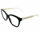 Gucci Square Black Crystal Clear Lens 52-18-145MM Women's Eyewear GG0566O 001 New. Price: $234.00.