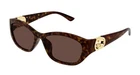 Gucci GG1826SK 002 Oval Sunglasses 57MM Havana / Brown Lens New. Price: $299.95.