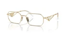 Prada Eyeglasses 53V Zvn 1O1 54MM Pale Gold / Demo Lens New. Price: $269.95.