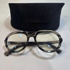 Tom Ford Blue Block FT5756 056 53MM Large Pilot Frame Glasses Grey Havana/clear New. Price: $229.99.
