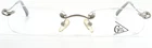 Golden MN-2570S Matte M. Silver Rimless Eyeglasses Frame 52-20-140 New. Price: $79.99.