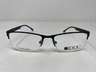 Modern GVX555 Black 54-17-140 Metal Half Rim Eyeglasses Frame U565 New. Price: $50.00.