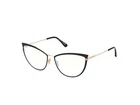 New Tom Ford FT5877-B 001 Shiny Black/gold/clear Blue Light Block 56MM Authentic. Price: $137.60.
