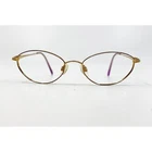 Charmant Eyeglasses Womens Gold Pure Titanium CH8264 Oval Japan 52-18-135 Pre-owned. Price: $39.99.