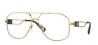 Versace VE1287 1002 Eyeglasses 57MM Gold / Clear Demo Lens New. Price: $179.95.