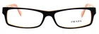New Prada VPR07E 1AX-1O1 52MM Black On Orange Eyeglasses Frames Italy Unisex. Price: $249.90.