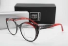 New Alain Mikli A03129 001 Elinetta Clear Black Red Authentic Eyeglasses 52-19. Price: $297.50.