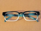 Zenni Optical Rectangular Eyeglass Frames Blue White Gradient Fade Model 120626 Pre-owned. Price: $10.99.