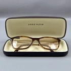 Anne Klein Blonde Horn Crystal Eye Frames Only AK5052 400 With Case Pre-owned. Price: $34.99.