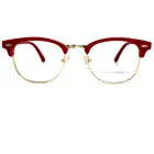 Zenni Metal Eyeglasses 158718 Designer Red Gold Half Rim Frames Only H17435 Pre-owned. Price: $18.04.