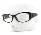 Versace Eyeglasses 3343 GB1 Polished Black Medusa 54-17-145 With Case New. Price: $135.00.